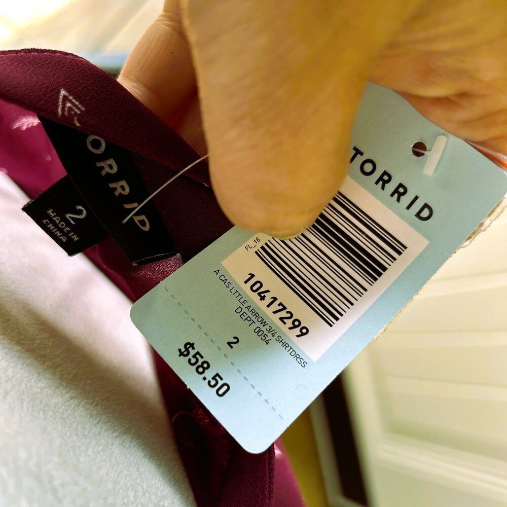 Torrid Little Arrow Burgundy Skater Dress – Size 2 (18) | NWT - Picture 3 of 3
